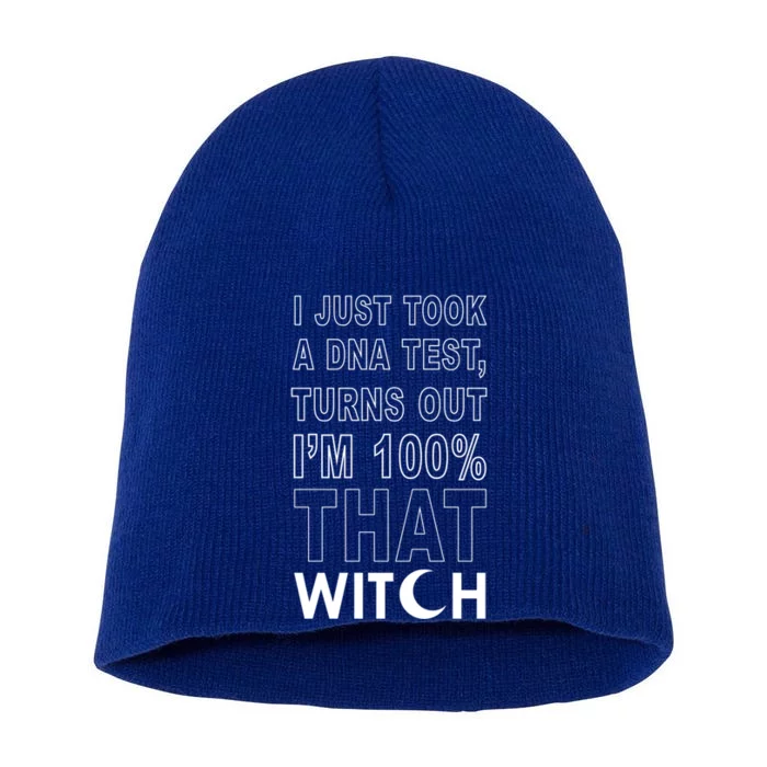 Dna Test 100% That Witch Meaningful Gift Short Acrylic Beanie