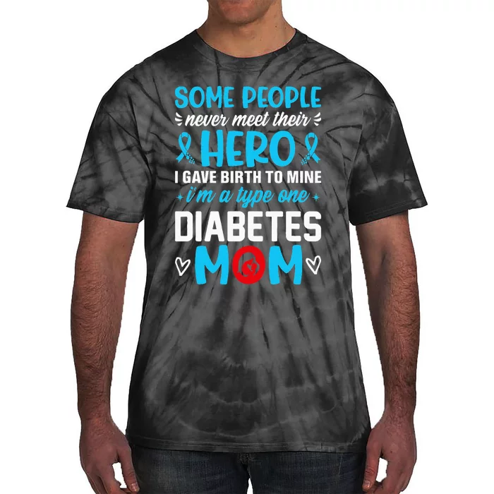 Diabetes Type 1 Survivor Mom  T1 Diabetes Awareness Tie-Dye T-Shirt