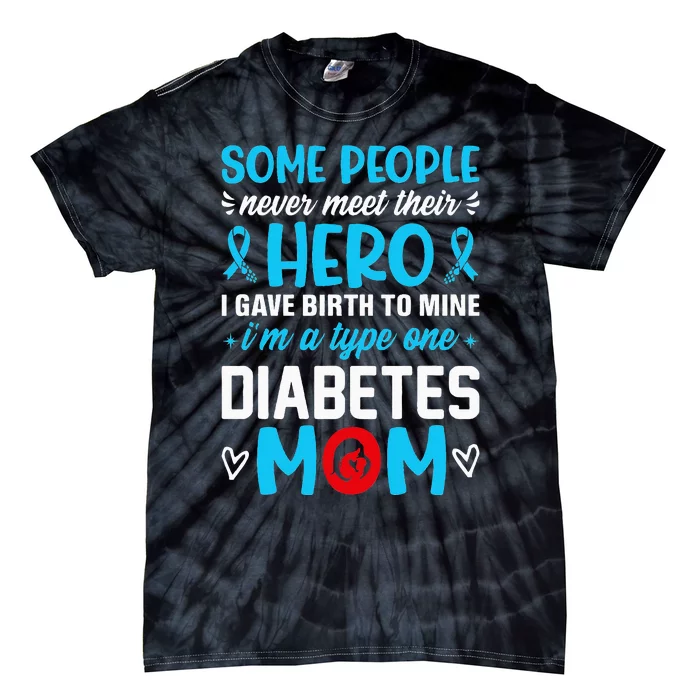 Diabetes Type 1 Survivor Mom  T1 Diabetes Awareness Tie-Dye T-Shirt