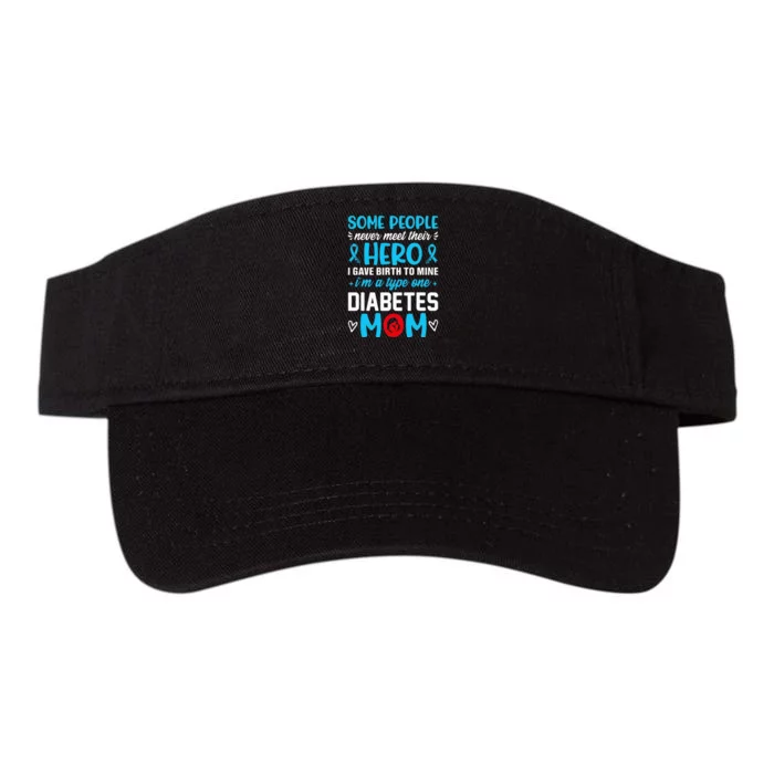 Diabetes Type 1 Survivor Mom  T1 Diabetes Awareness Valucap Bio-Washed Visor