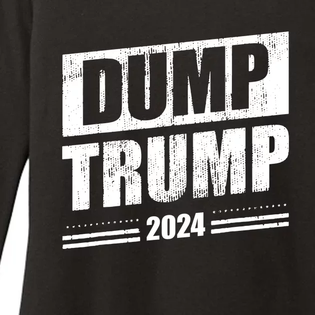 Dump Trump 2024 Funny Anti Trump Womens CVC Long Sleeve Shirt