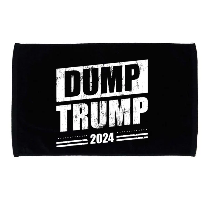 Dump Trump 2024 Funny Anti Trump Microfiber Hand Towel