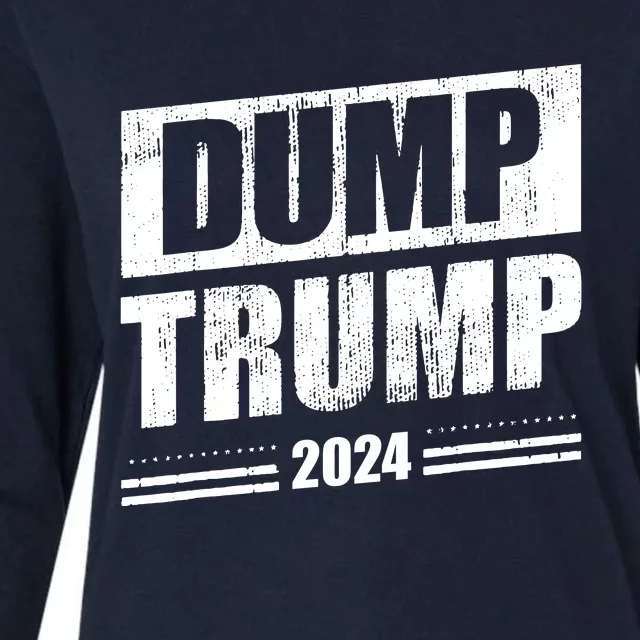 Dump Trump 2024 Funny Anti Trump Womens Cotton Relaxed Long Sleeve T-Shirt