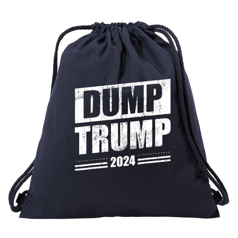 Dump Trump 2024 Funny Anti Trump Drawstring Bag