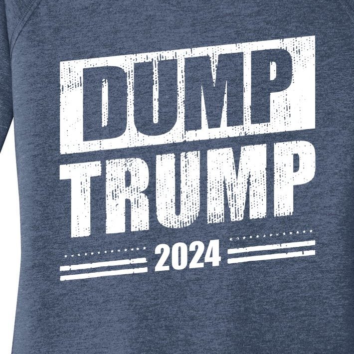 Dump Trump 2024 Funny Anti Trump Women’s Perfect Tri Tunic Long Sleeve Shirt
