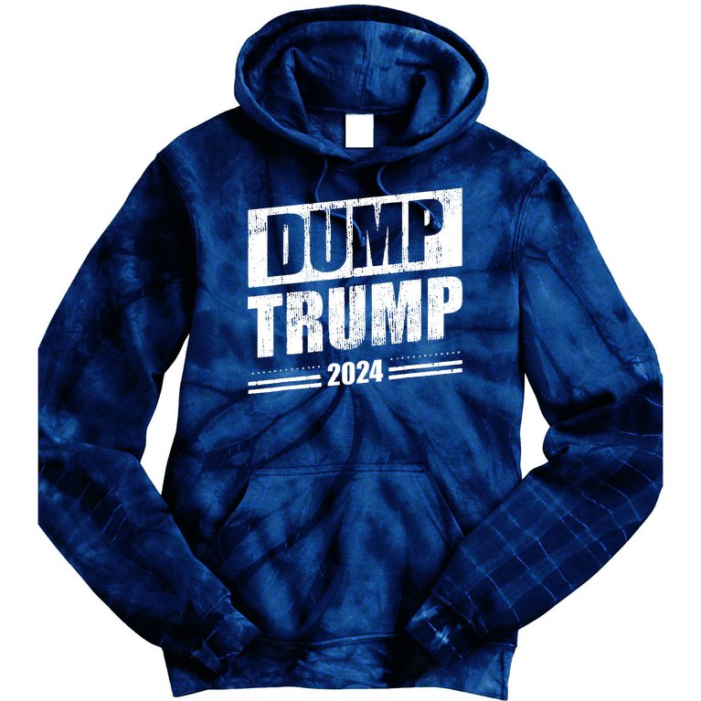Dump Trump 2024 Funny Anti Trump Tie Dye Hoodie