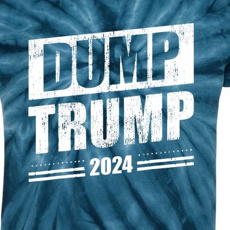 Dump Trump 2024 Funny Anti Trump Kids Tie-Dye T-Shirt