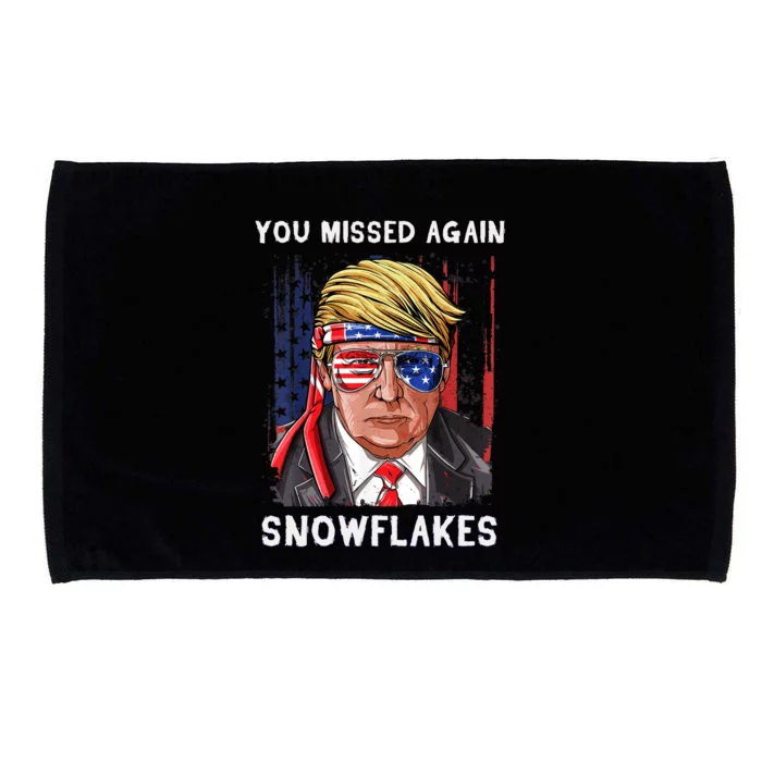 Donald Trump 2024 Missed Me Funny Conservative Microfiber Hand Towel