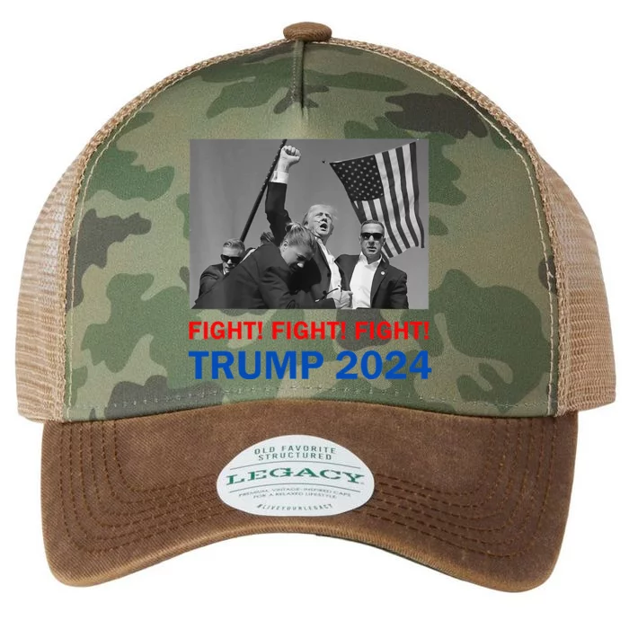 Donald Trump 2024 Fight Fight Fight Donald Trump Fist Pump Legacy Tie Dye Trucker Hat