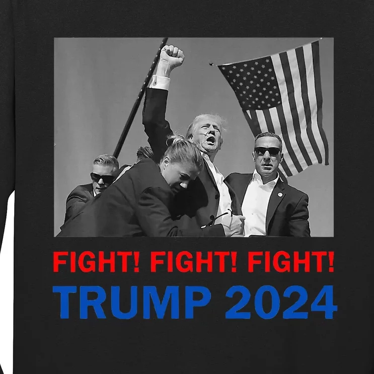 Donald Trump 2024 Fight Fight Fight Donald Trump Fist Pump Long Sleeve Shirt