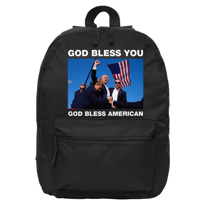 Donald Trump 2024 God Bless You God Bless America 16 in Basic Backpack