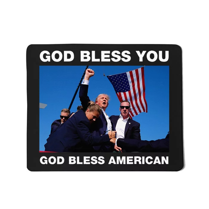 Donald Trump 2024 God Bless You God Bless America Mousepad