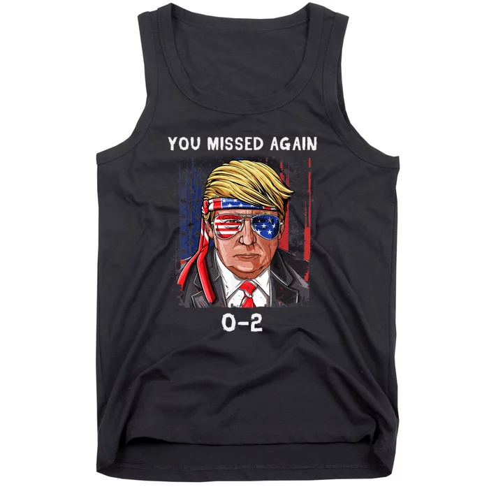 Donald Trump 2024 Missed Me Funny Conservative Tank Top