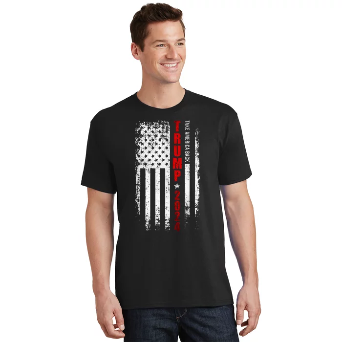 Donald Trump 2024 Take America Back American Flag T-Shirt