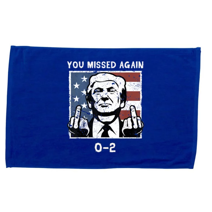 Donald Trump 2024 Missed Me Funny Conservative Microfiber Hand Towel