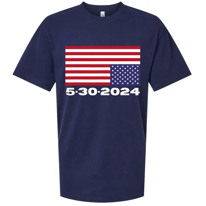 Donald Trump 2024 Upside Down American Flag 5 30 2024 Sueded Cloud Jersey T-Shirt