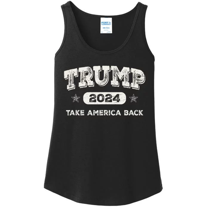 Donald Trump 2024 Take America Back Election The Return Ladies Essential Tank