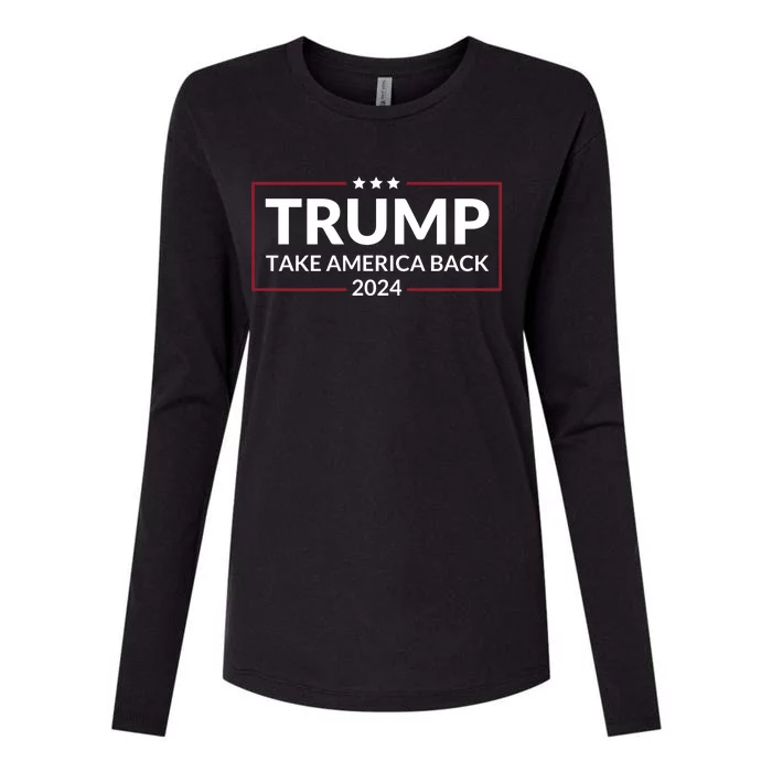 Donald Trump 2024 Take America Back USA United States Womens Cotton Relaxed Long Sleeve T-Shirt