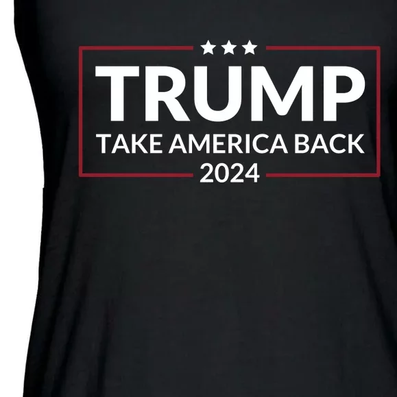 Donald Trump 2024 Take America Back USA United States Ladies Essential Flowy Tank