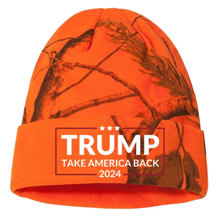 Donald Trump 2024 Take America Back USA United States Kati - 12in Camo Beanie