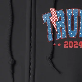 Donald Trump 2024 Take America Back Pro Trump President Maga Full Zip Hoodie