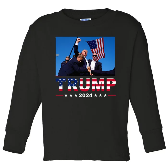 Donald Trump 2024 WonT Be Stopped Toddler Long Sleeve Shirt