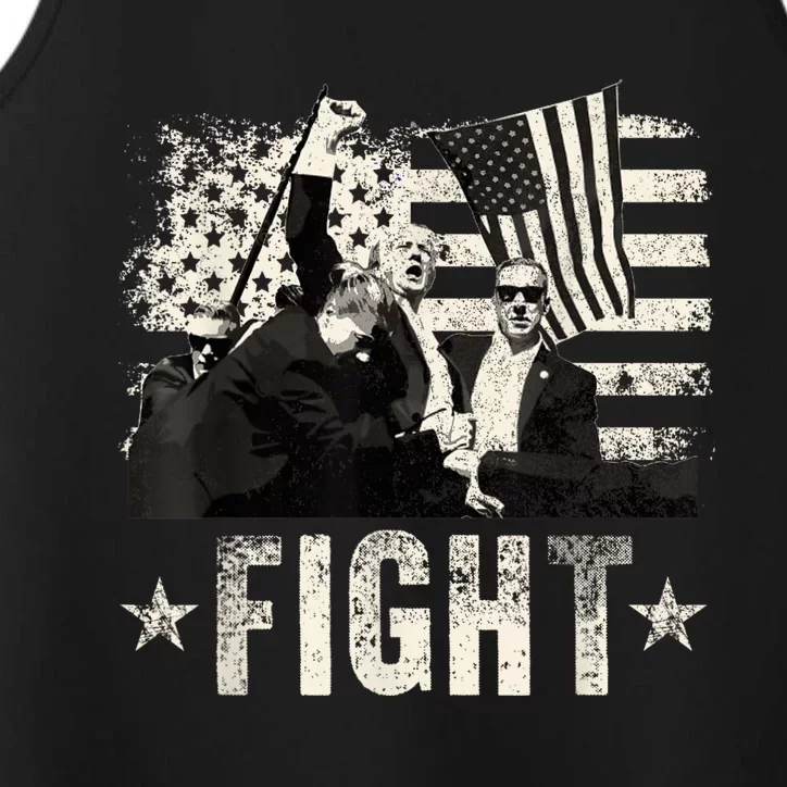 Donald Trump 2024 Fight Fight Fight Donald Trump Fist Pump Performance Tank