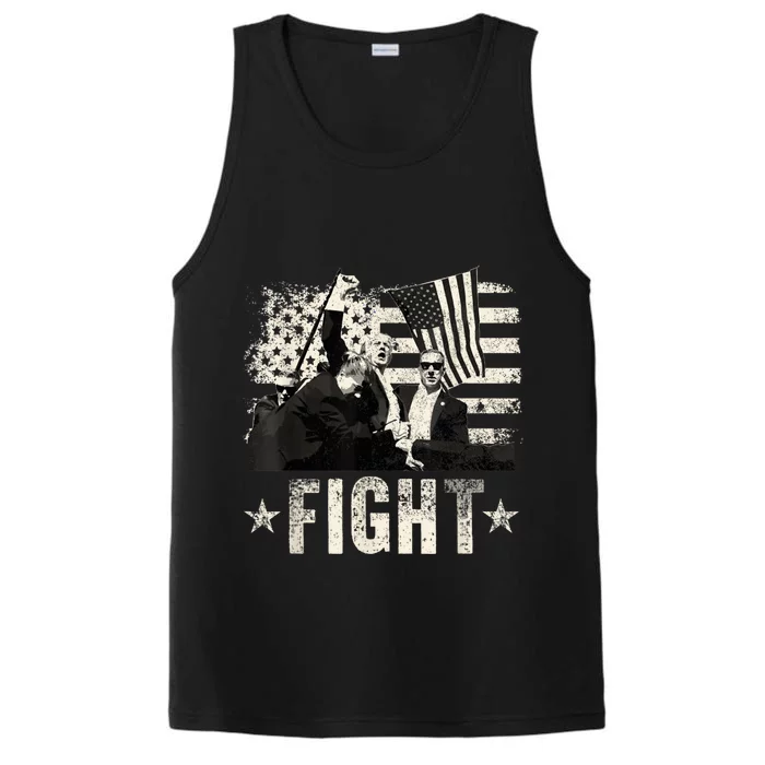 Donald Trump 2024 Fight Fight Fight Donald Trump Fist Pump Performance Tank