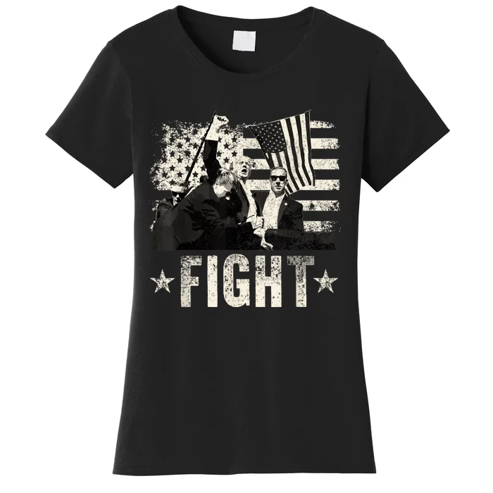 Donald Trump 2024 Fight Fight Fight Donald Trump Fist Pump Women's T-Shirt