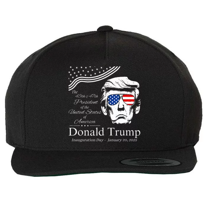 Donald Trump 2024 45th & 47th President Inauguration Day Wool Snapback Cap