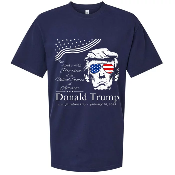 Donald Trump 2024 45th & 47th President Inauguration Day Sueded Cloud Jersey T-Shirt