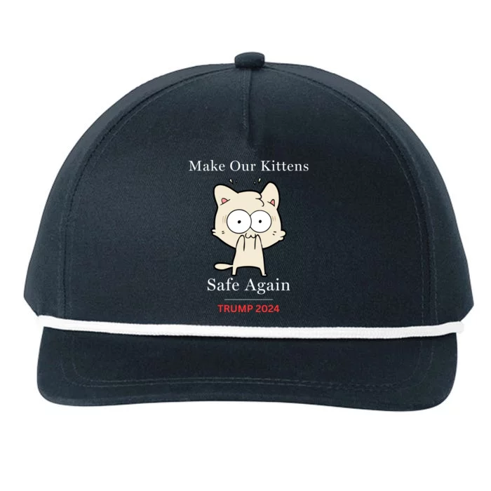 Donald Trump 2024 Funny Cat Conservative Maga Snapback Five-Panel Rope Hat