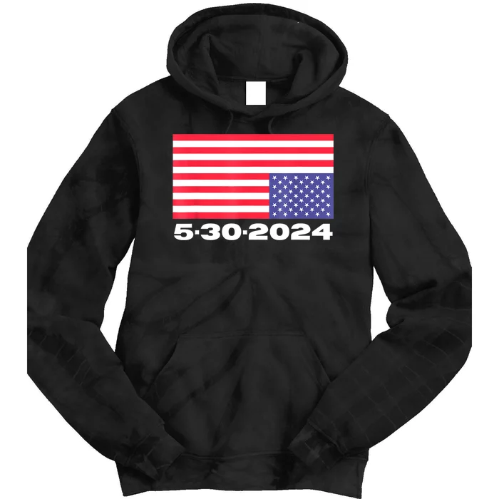 Donald Trump 2024 Upside Down American Flag 5 30 2024 Tie Dye Hoodie