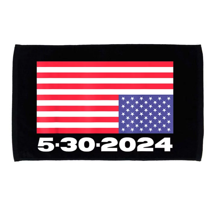 Donald Trump 2024 Upside Down American Flag 5 30 2024 Microfiber Hand Towel