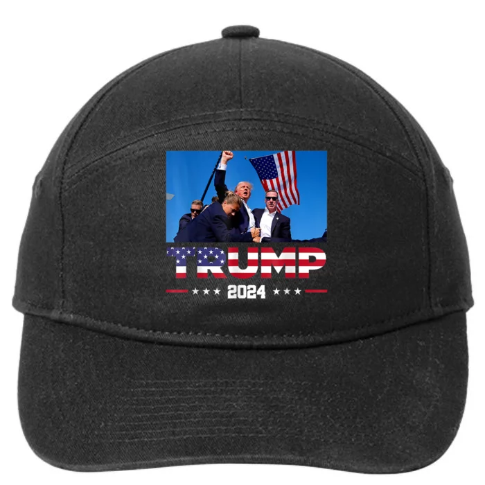 Donald Trump 2024 Survived Shot At Election Rally 7-Panel Snapback Hat