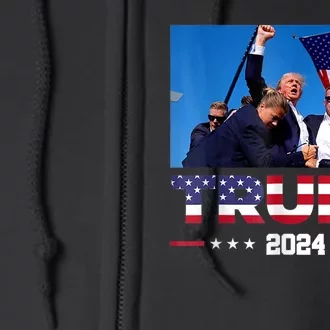 Donald Trump 2024 Survived Shot At Election Rally Full Zip Hoodie