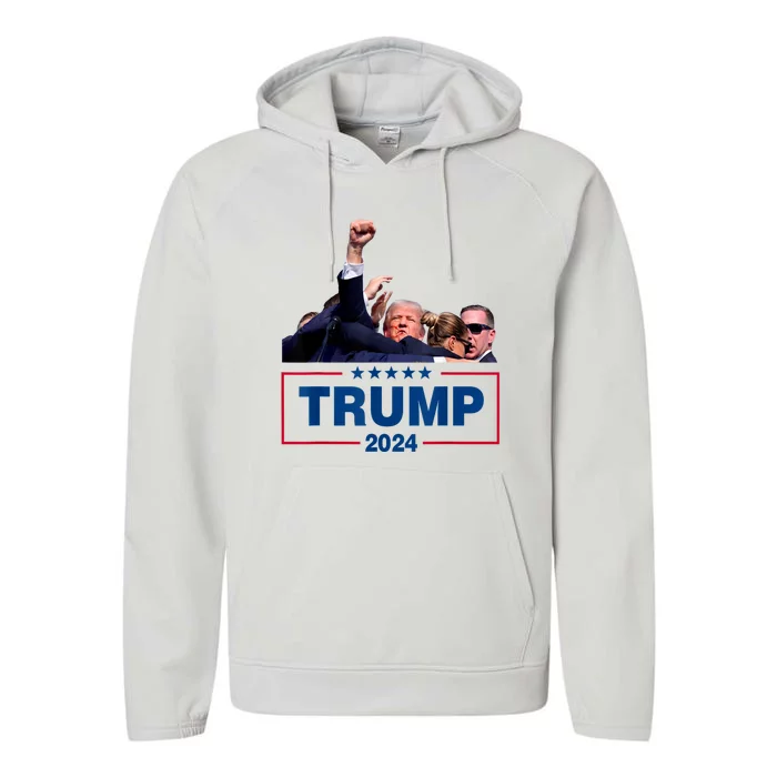 Donald Trump 2024 Survived Shot At Election Rally Performance Fleece Hoodie