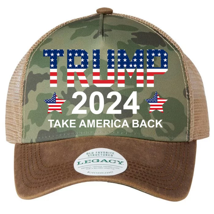 Donald Trump 2024 Take America Back Legacy Tie Dye Trucker Hat