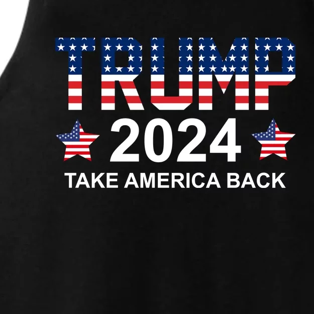 Donald Trump 2024 Take America Back Ladies Tri-Blend Wicking Tank