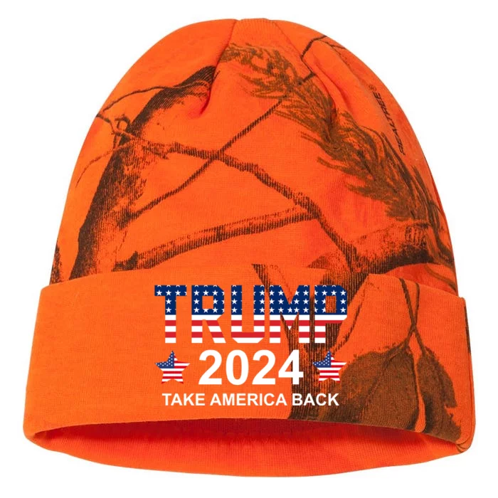 Donald Trump 2024 Take America Back Kati - 12in Camo Beanie