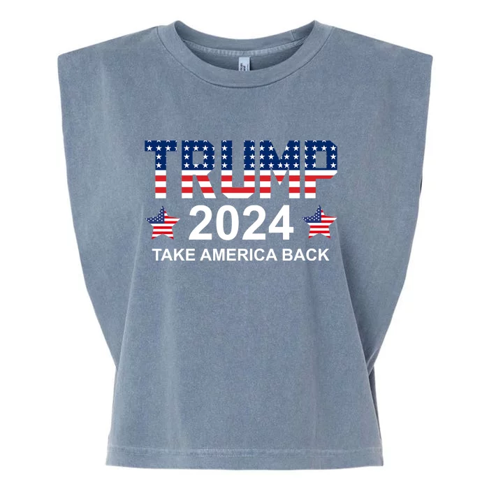 Donald Trump 2024 Take America Back Garment-Dyed Women's Muscle Tee