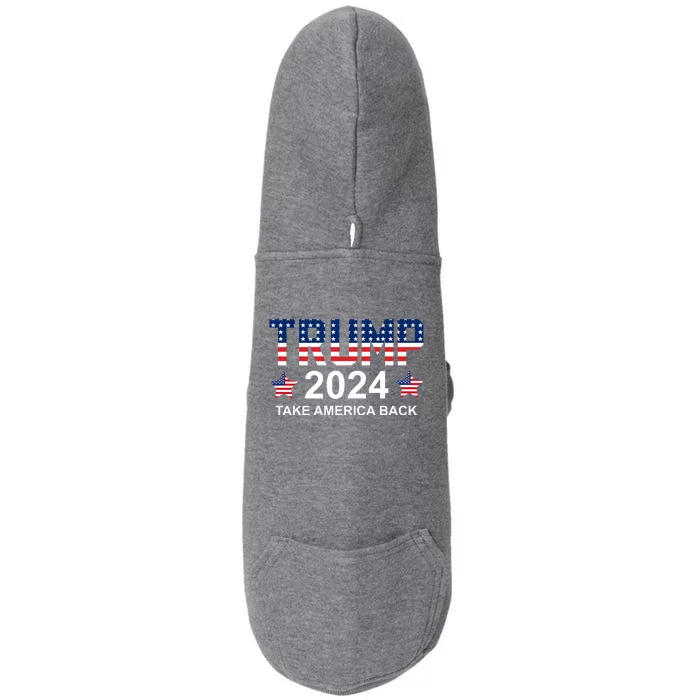 Donald Trump 2024 Take America Back Doggie 3-End Fleece Hoodie