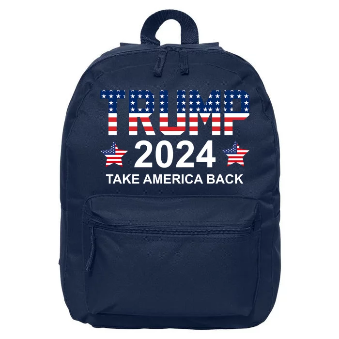 Donald Trump 2024 Take America Back 16 in Basic Backpack