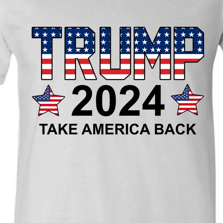 Donald Trump 2024 Take America Back V-Neck T-Shirt