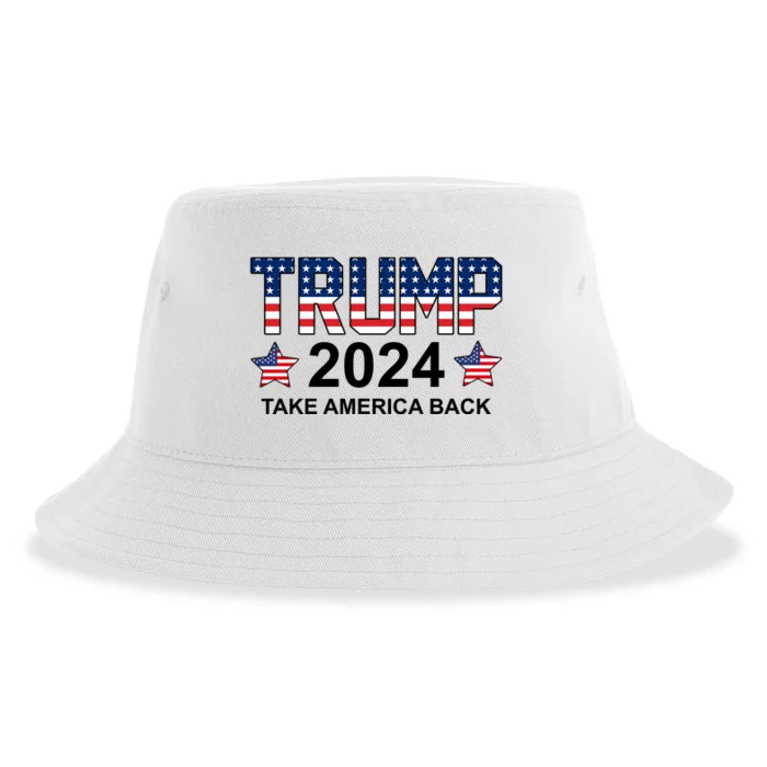 Donald Trump 2024 Take America Back Sustainable Bucket Hat