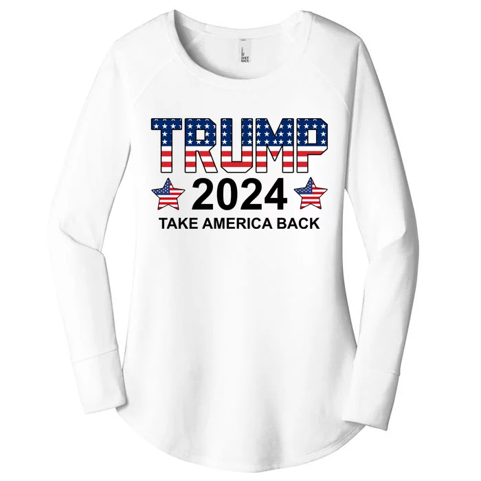 Donald Trump 2024 Take America Back Women's Perfect Tri Tunic Long Sleeve Shirt