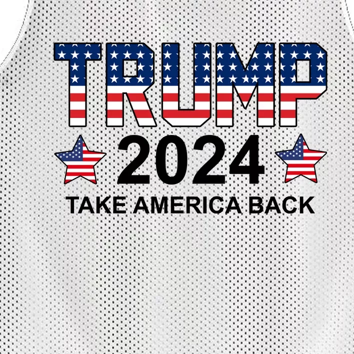 Donald Trump 2024 Take America Back Mesh Reversible Basketball Jersey Tank