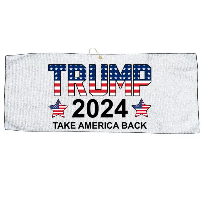 Donald Trump 2024 Take America Back Large Microfiber Waffle Golf Towel