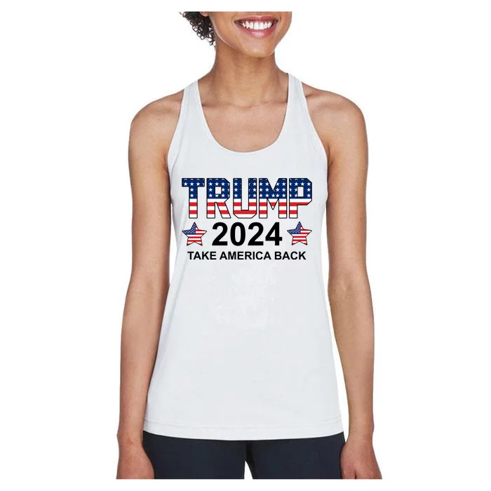 Donald Trump 2024 Take America Back Women's Racerback Tank