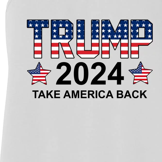 Donald Trump 2024 Take America Back Women's Racerback Tank